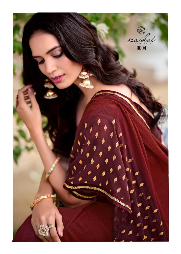 Kashvi Soundarya Fancy Party Wear Georgette Heavy Saree Collection